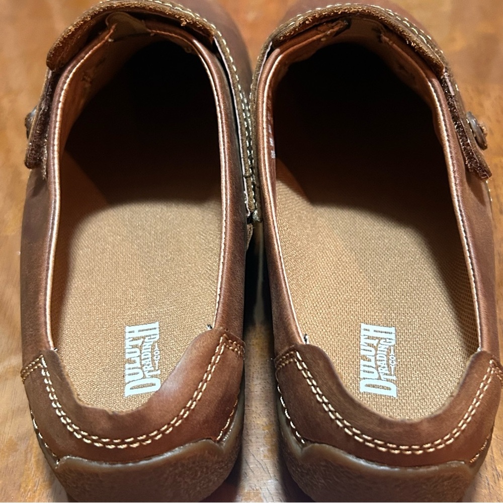Duluth Trading Co Brown Leather Andina Outdoor Mules Clog Shoes Women's Size 10 - Picture 4 of 14